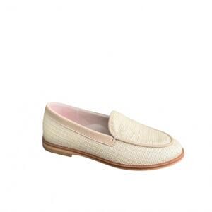NEW BEBERLIS girl's textured loafer in bone